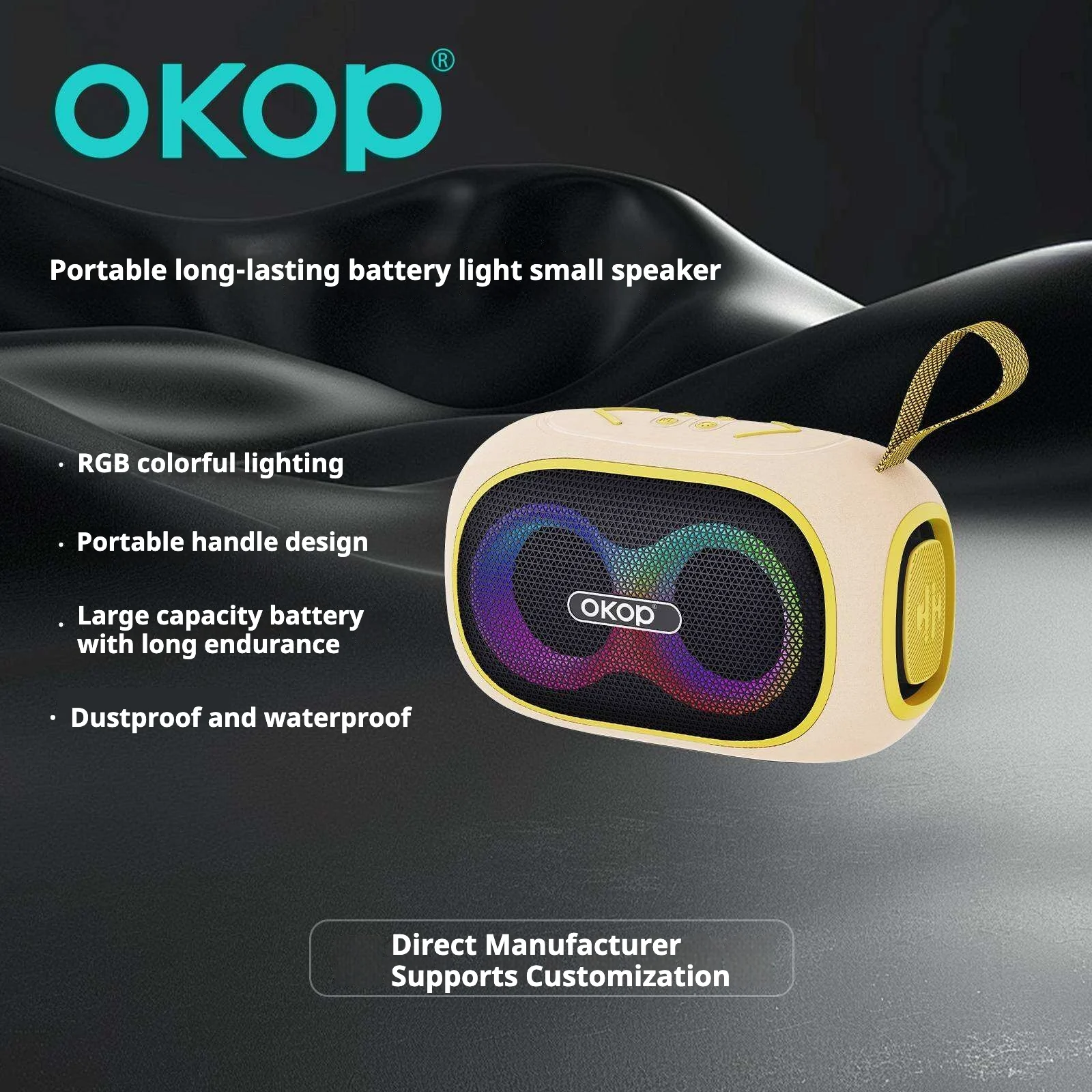 KP-854 Best-selling Wireless Bluetooth Speaker Portable Handle RGB Lighting New Model… — image 4