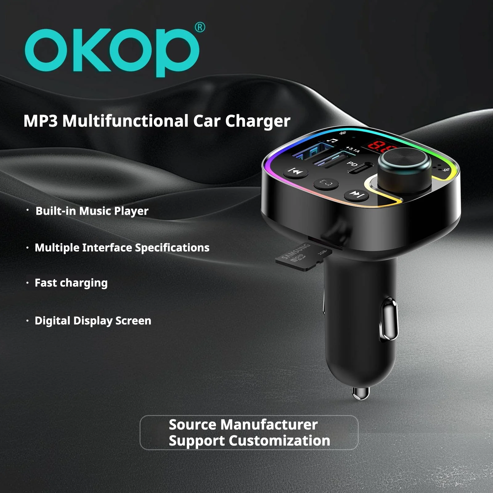 Kp-c100 Super-fast Car Chargers MP3 Players Multi-port USB Type-c — image 4