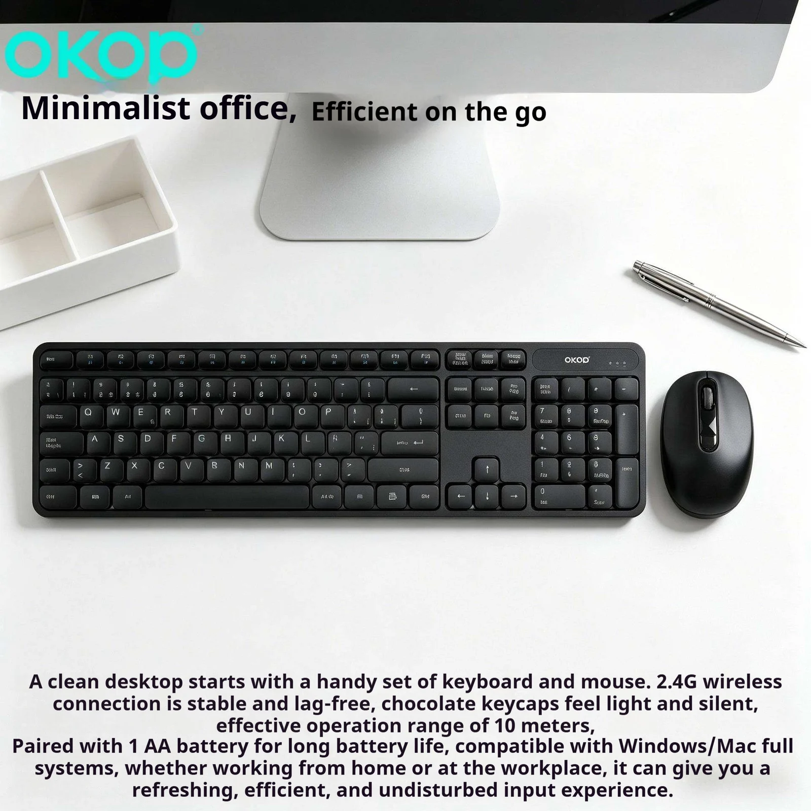 Kp-j452 Wired Keyboard And Mouse Combo Suitable For Gaming Office Home Use USB Desktop Set — image 2