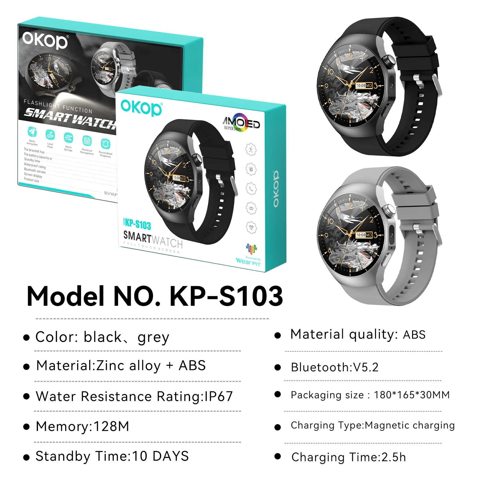 Kp-s103 Smartwatch Bluetooth Calling Sports Outdoor Use Waterproof Health Monitoring… — image 5