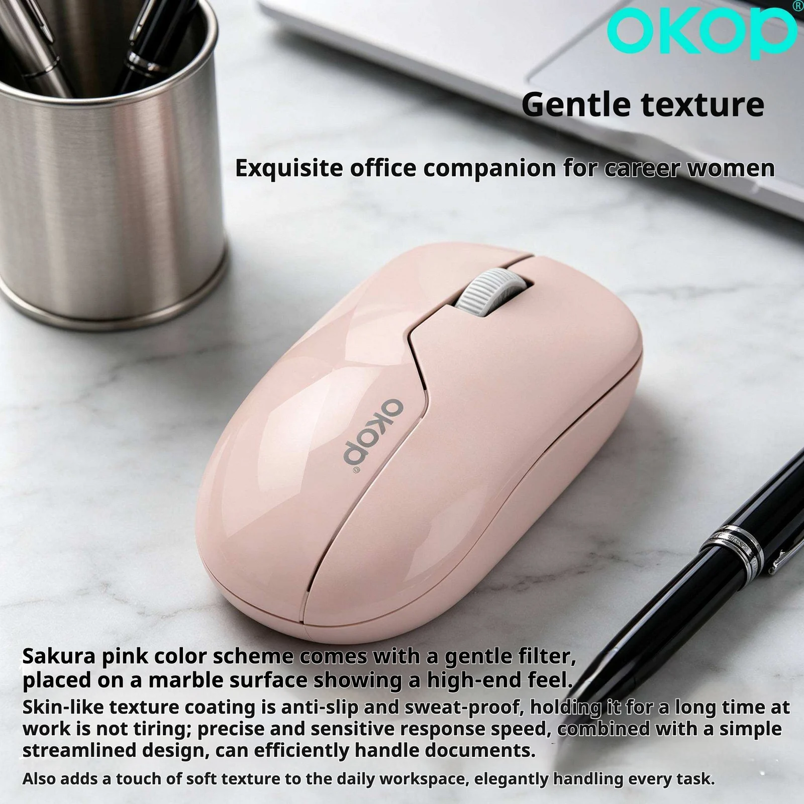 Kp-s403 Wireless Mouse Stylish Silent 2.4g Ergonomic Design Compact Suitable For… — image 4