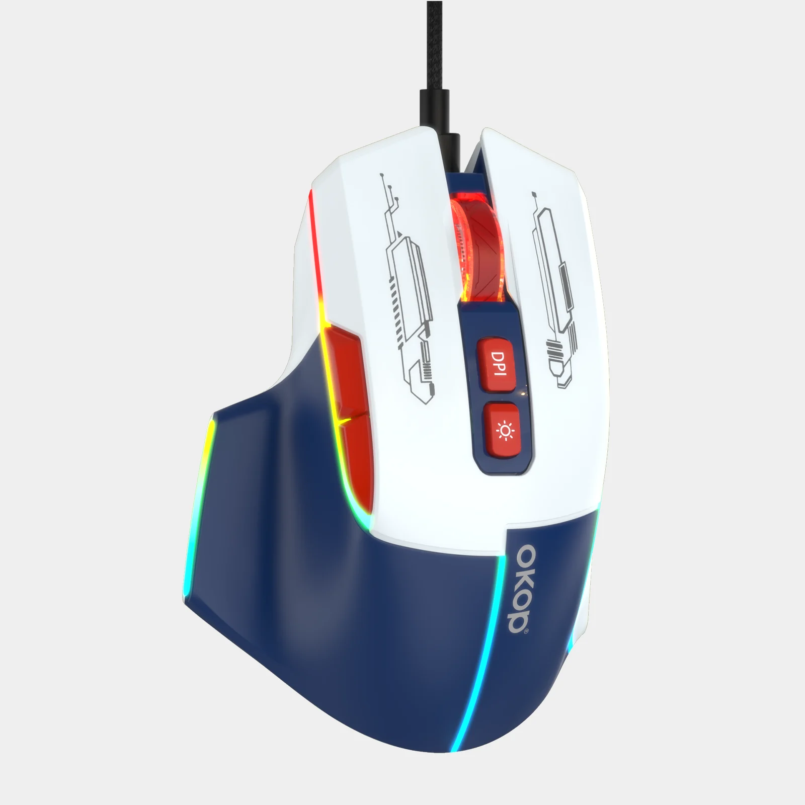 Kp-s407 Wired Optical Mouse Ergonomic Design For Desktops Laptops Office Business And… — image 4
