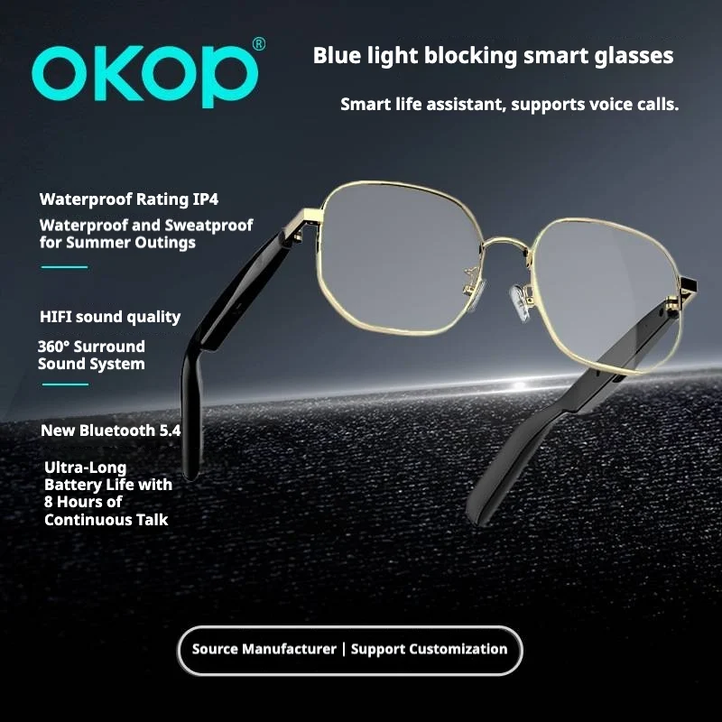 Kp-y103 Best-selling Bluetooth Smart Audio Glasses Air Conduction Blue Light Blocking… — image 5