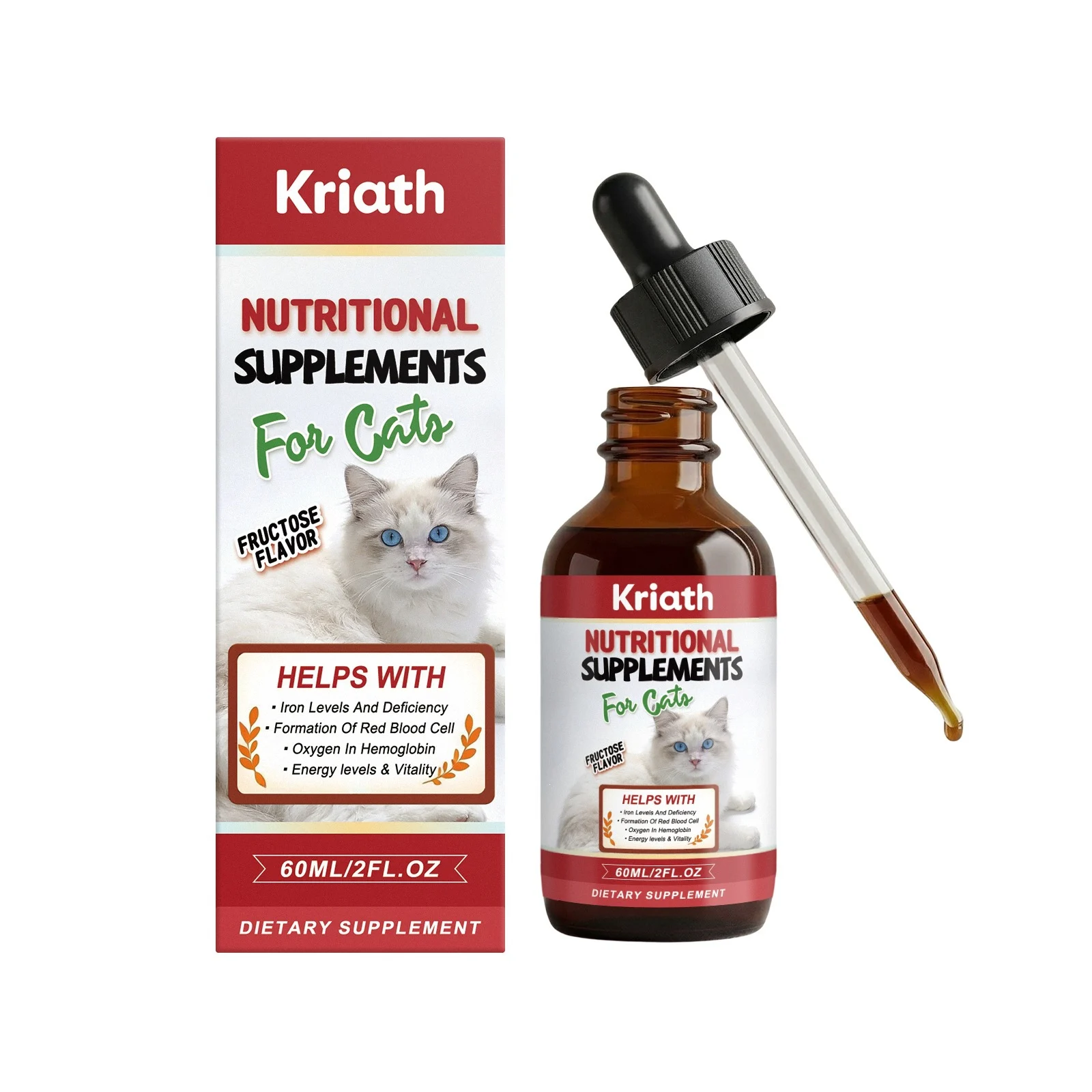Kriath Cat Nutritional Supplement Drops A Daily For Cats To Provide Variety Of… — image 6
