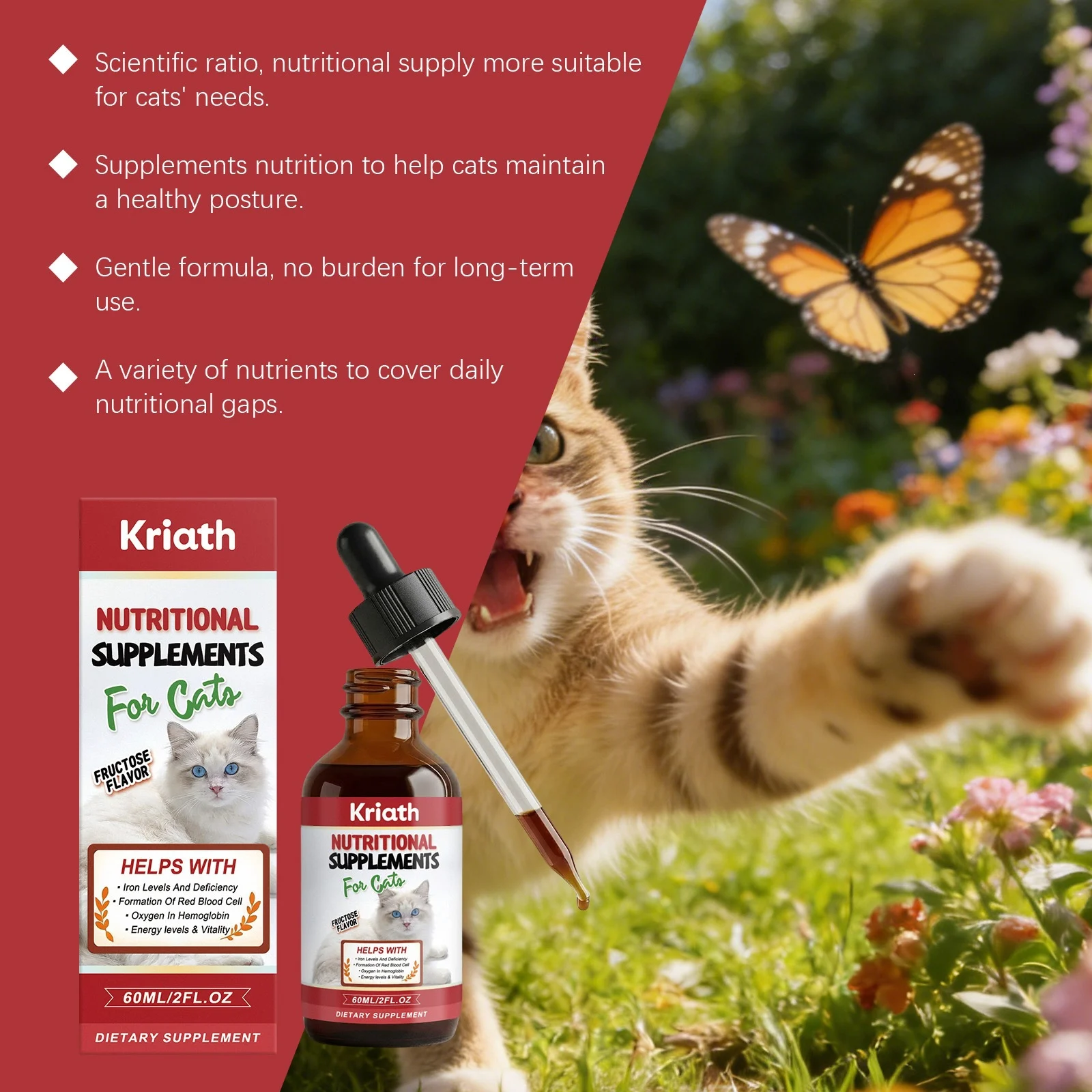 Kriath Cat Nutritional Supplement Drops A Daily For Cats To Provide Variety Of… — image 5