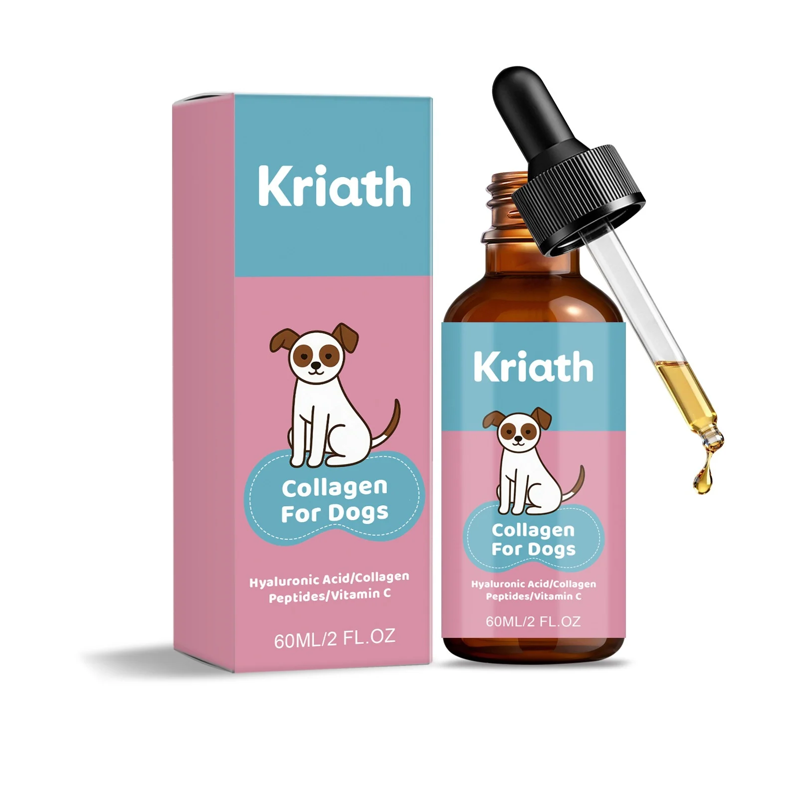 Kriath Collagen Drops For Dogs Daily Gentle Care Your Dog's Body, Body Maintenance — image 5
