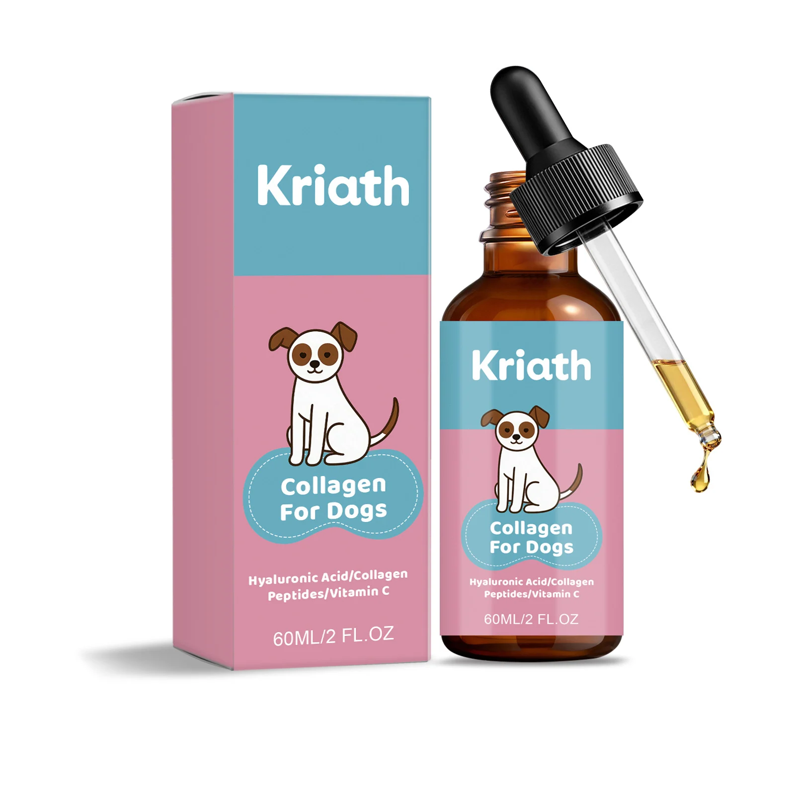 Kriath Collagen Drops For Dogs Daily Gentle Care Your Dog's Body, Body Maintenance — image 6