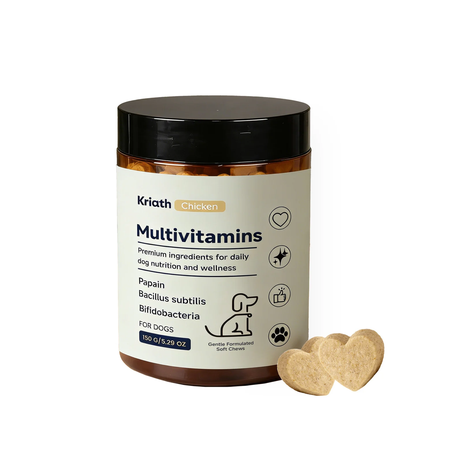 Kriath Dog Multivitamin Chewable Tablets Mild Formula For Daily Care Of Body Balance… — image 6
