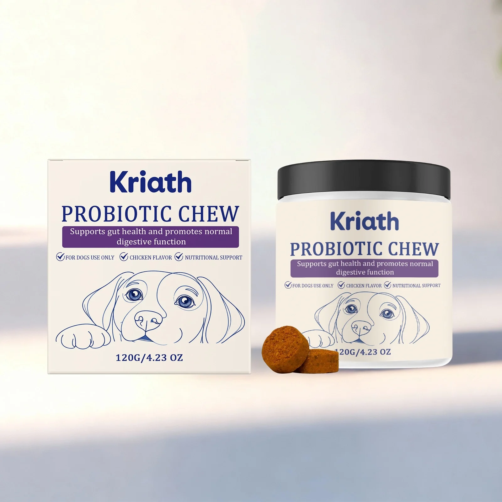 Kriath Dog Probiotic Chewable Tablets Are Formulated To Gently Care For Dogs And Used… — image 2
