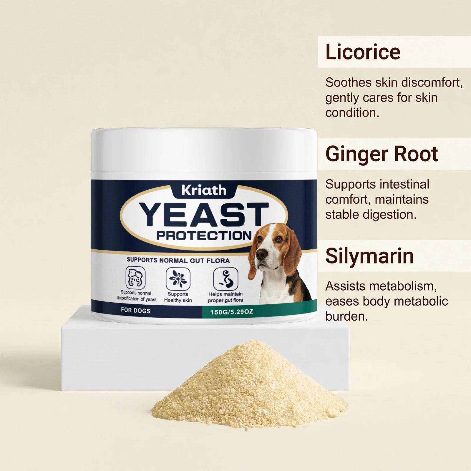 Kriath Dog Yeast Supplement Daily Care For Dogs' Body Comfort And Nutrition — image 2