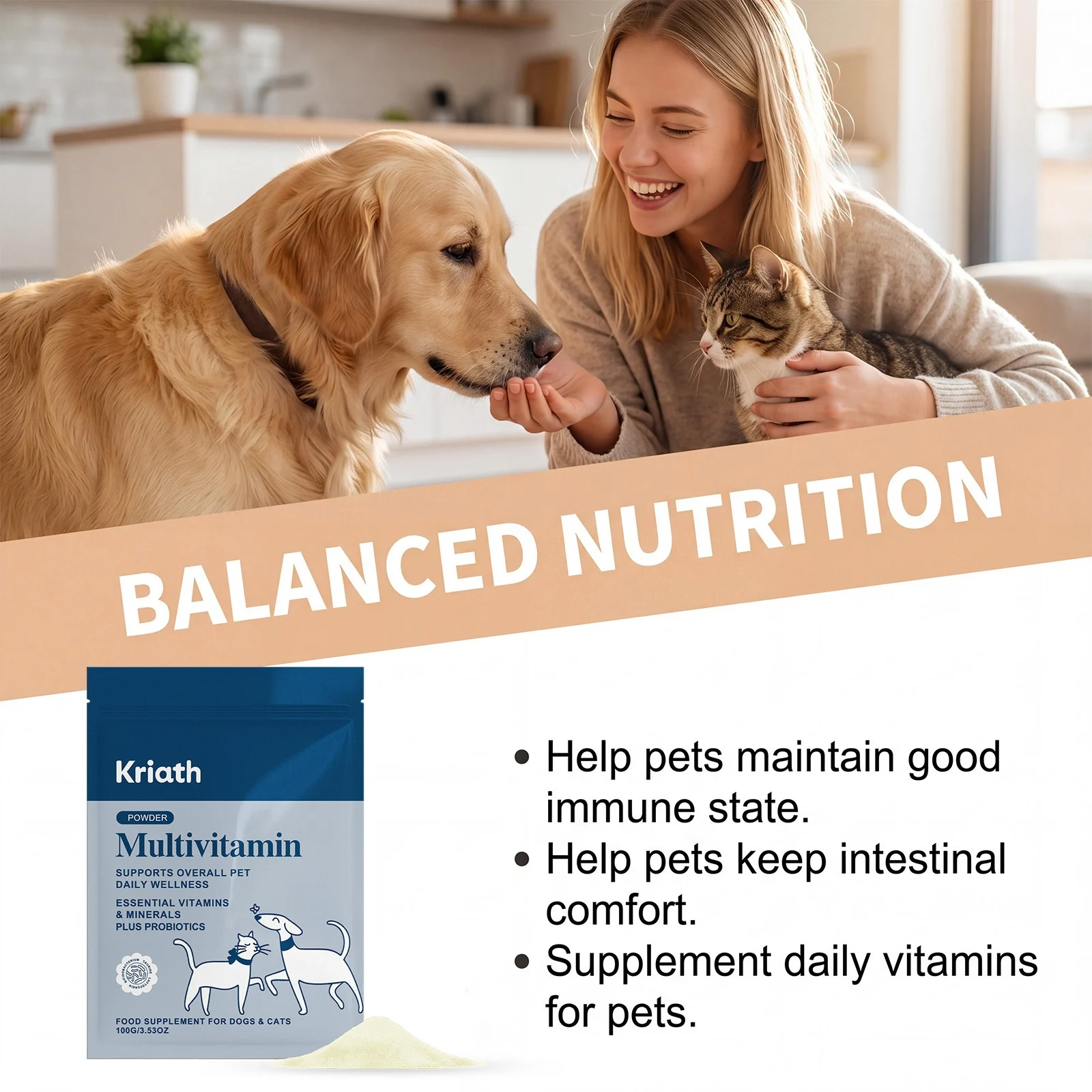 Kriath Nutritional Supplement For Dogs And Cats, A Gentle Easily Absorbed Daily Pets — image 3