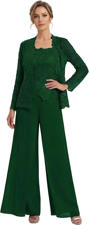 Lace Cardigan Jacket And Pants Three-piece Womens Set — image 13