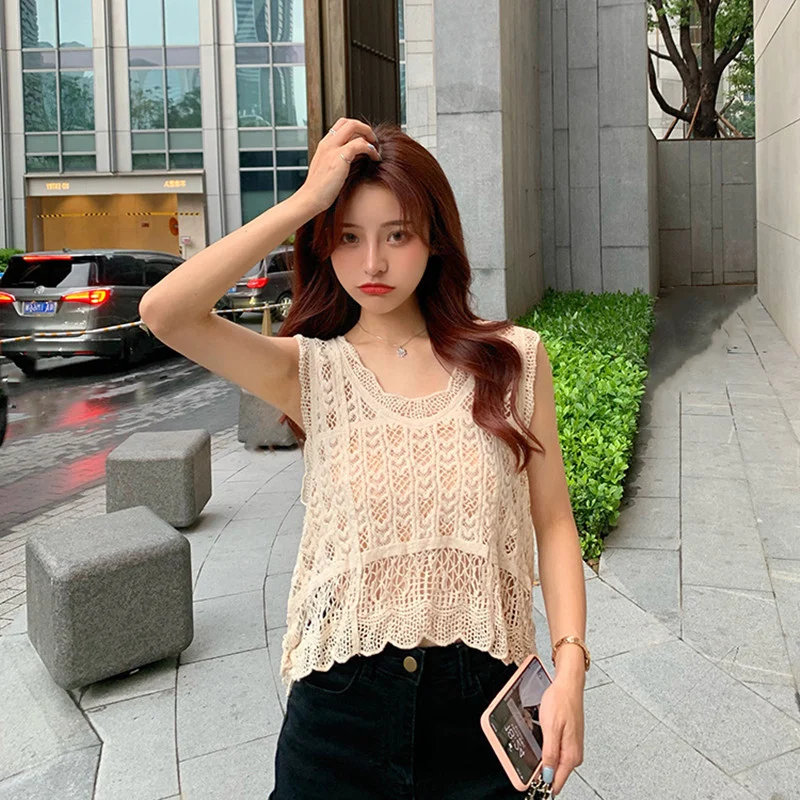 Lace Knitted Small Vest For Women — image 2