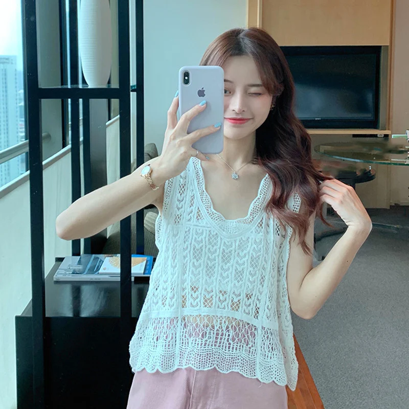 Lace Knitted Small Vest For Women — image 4