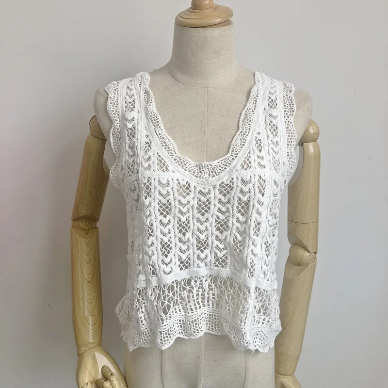 Lace Knitted Small Vest For Women — image 1