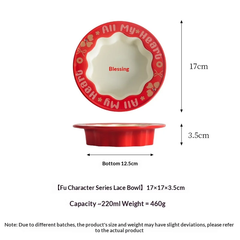 Lacy Ceramic Fu Pet Bowl, Anti-spill Cat Dog Food & Water Dish. — image 20