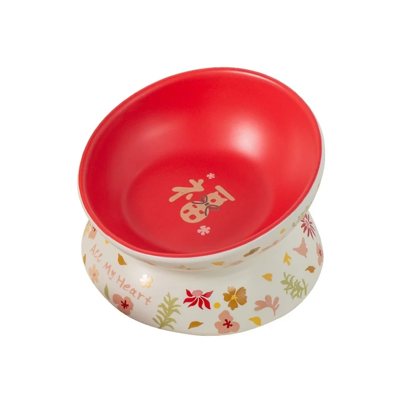 Lacy Ceramic Fu Pet Bowl, Anti-spill Cat Dog Food & Water Dish. — image 19