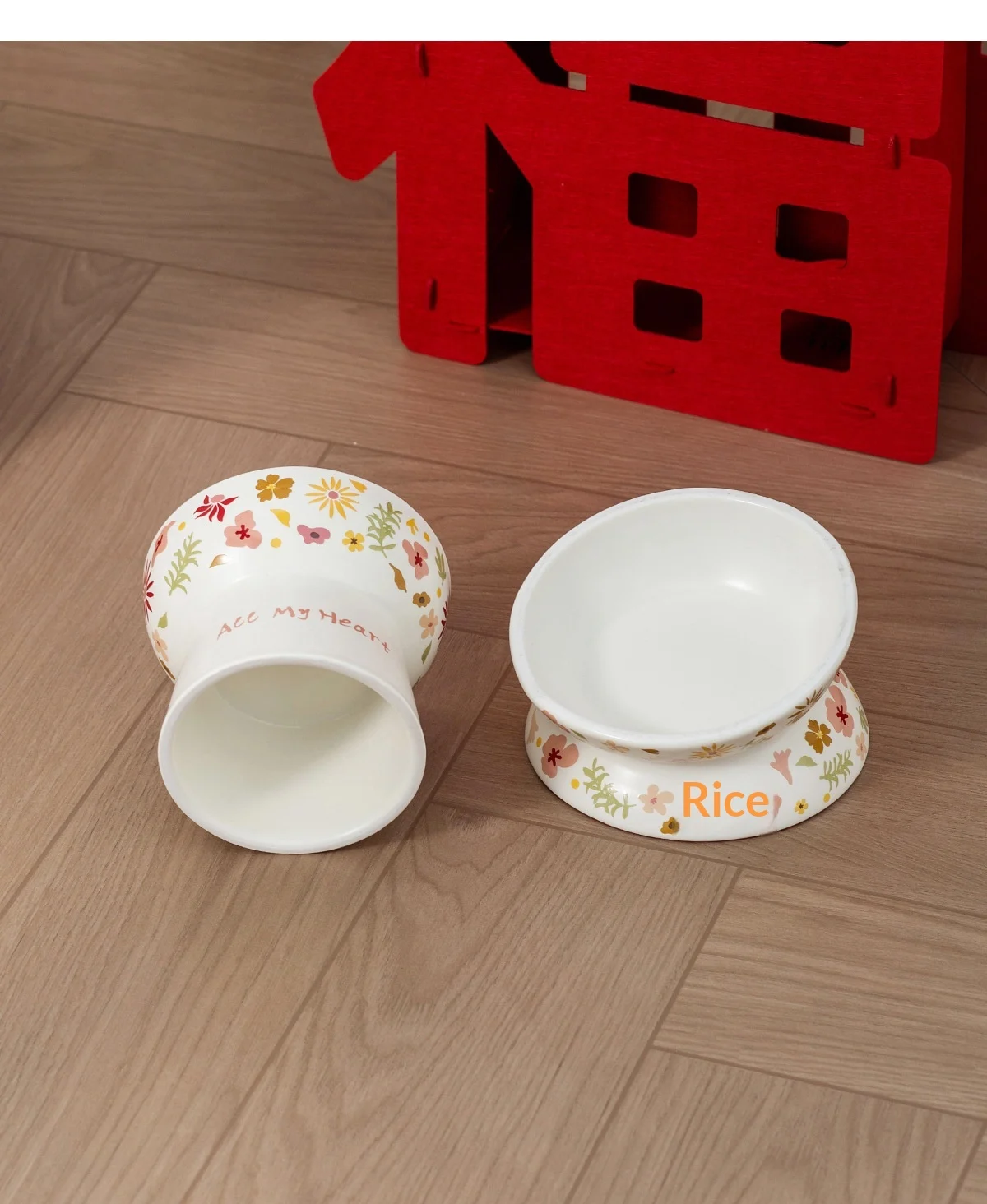 Lacy Ceramic Fu Pet Bowl, Anti-spill Cat Dog Food & Water Dish. — image 16