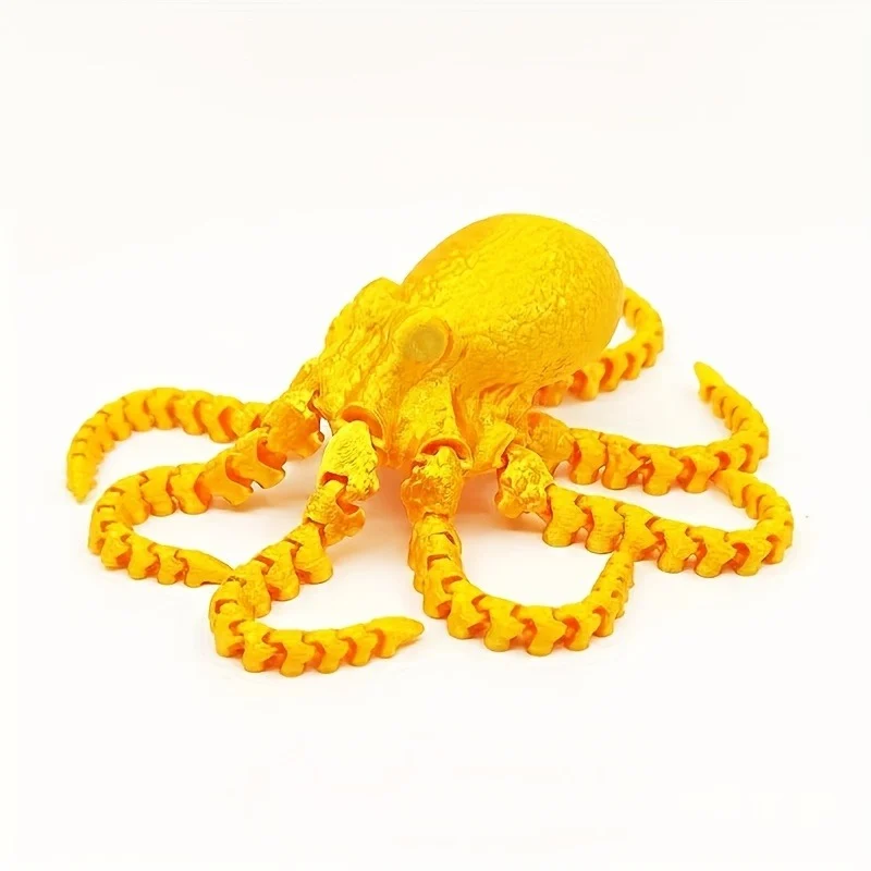 Large 3D Printed Articulated Octopus, Flexible Joint Octopus Fidget Figure, Colorful… — image 3