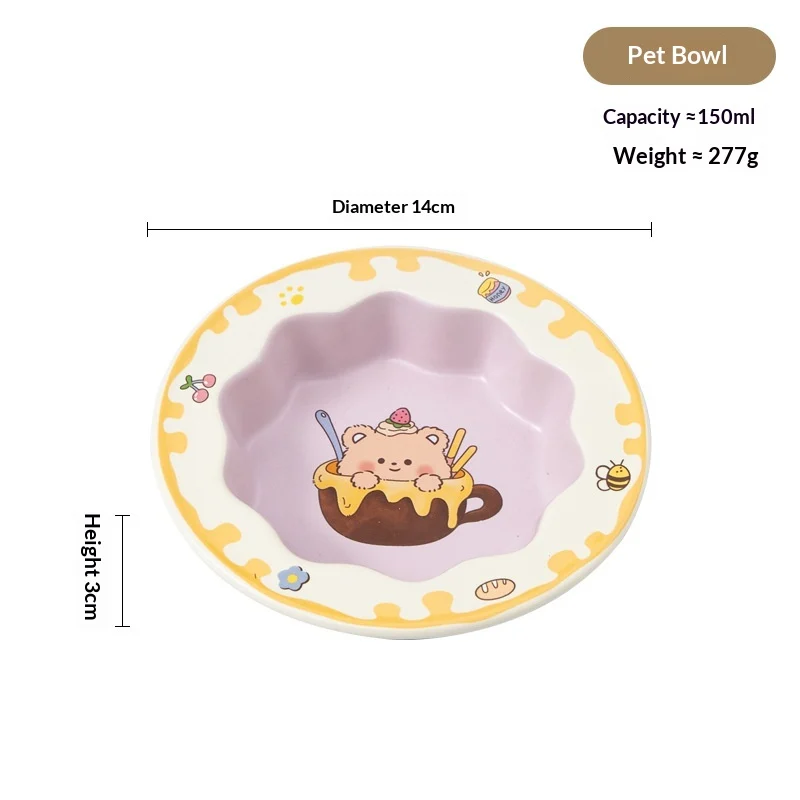 Large-caliber Ceramic Pet Bowl With Neck Support — image 3