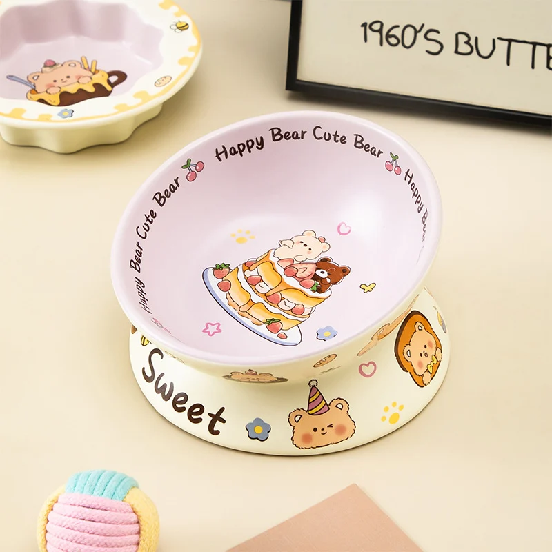 Large-caliber Ceramic Pet Bowl With Neck Support — image 5
