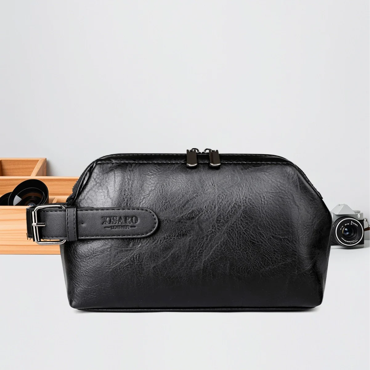 Large Capacity Business Casual Men's Soft Leather Handbag — image 7