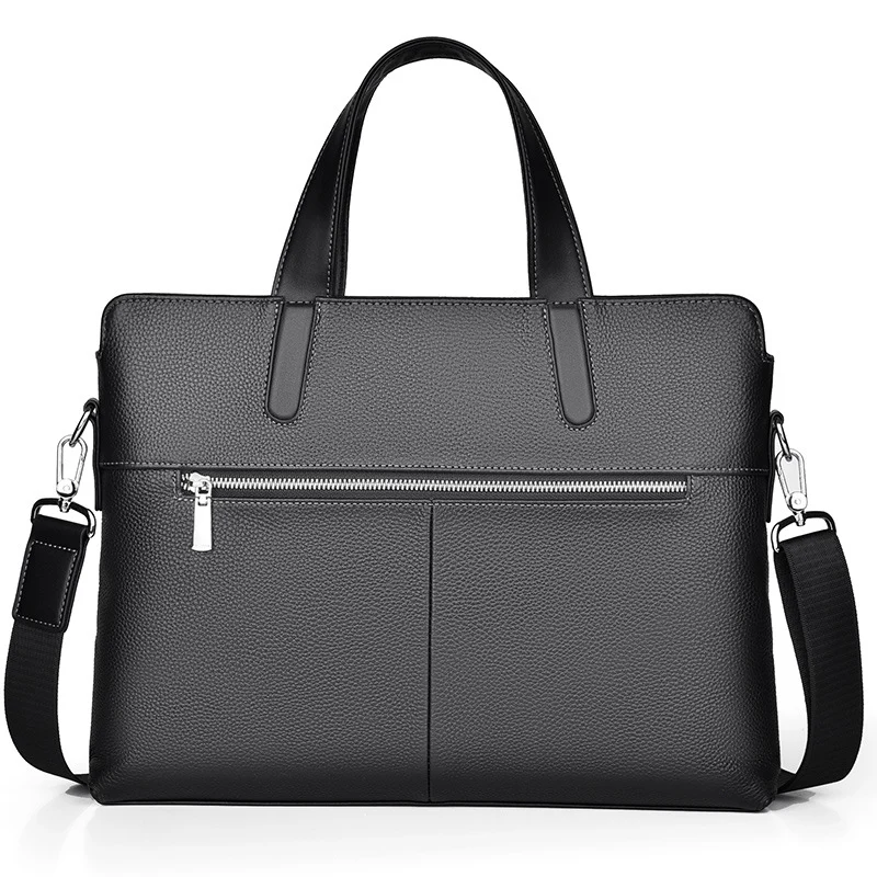 Large-capacity Crossbody Leather Briefcase — image 2