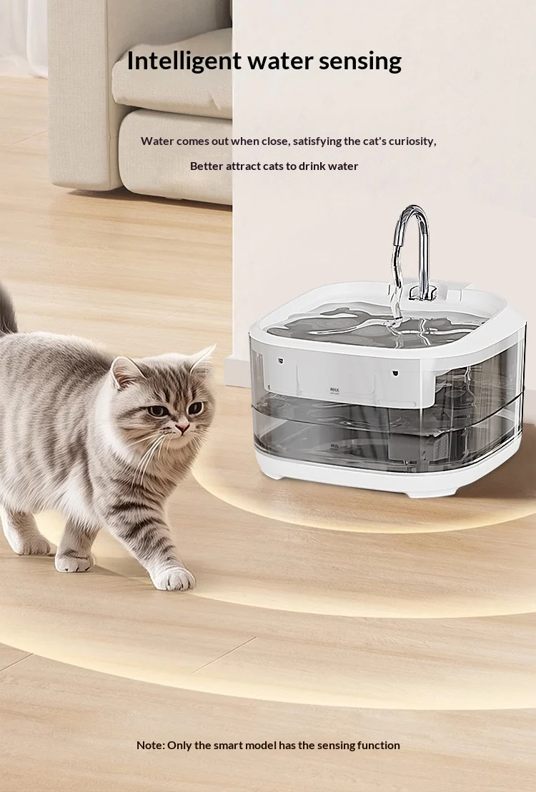 Large Capacity Fully Transparent Automatic Circulating Filtered Pet Water Fountain — image 4