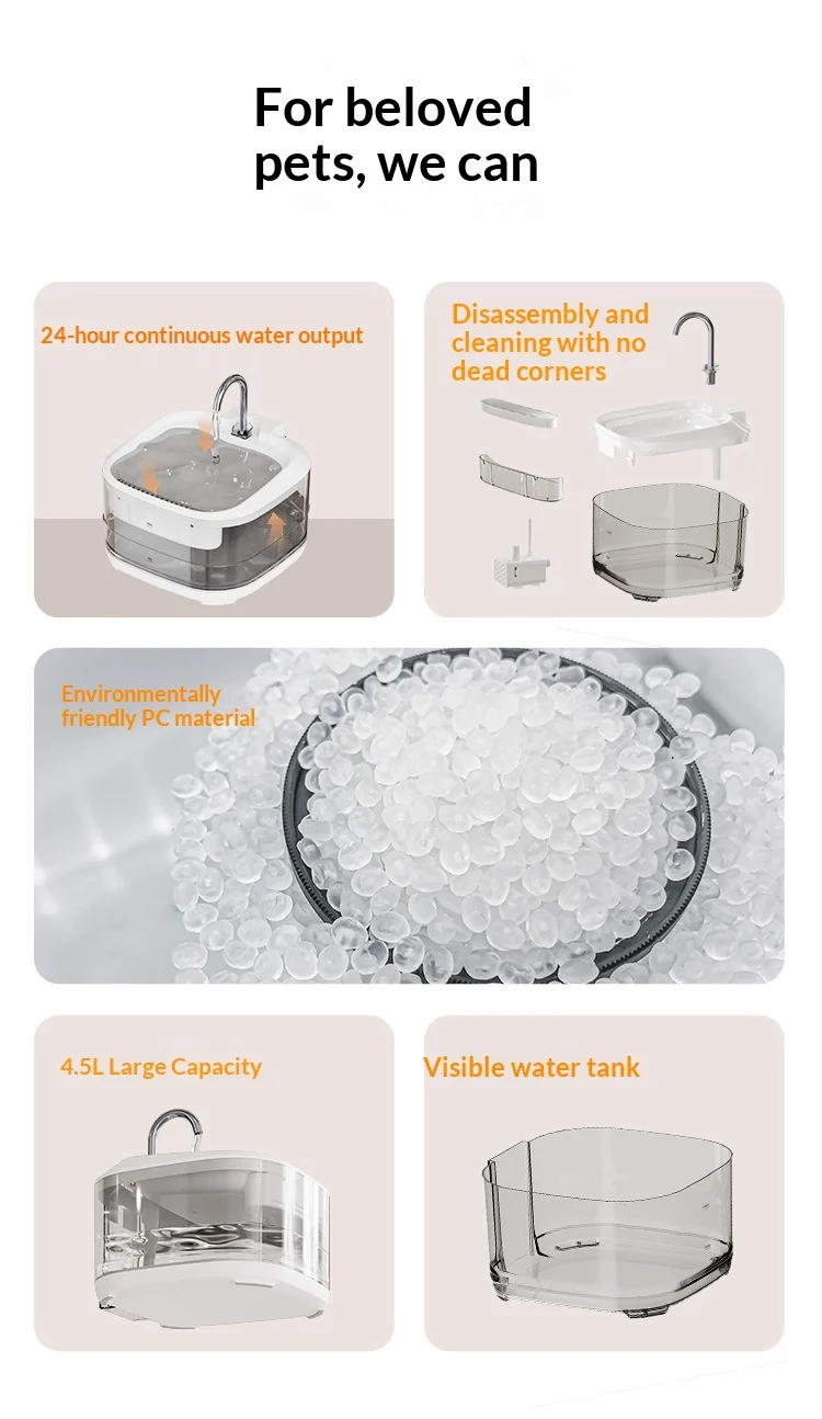 Large Capacity Fully Transparent Automatic Circulating Filtered Pet Water Fountain — image 7