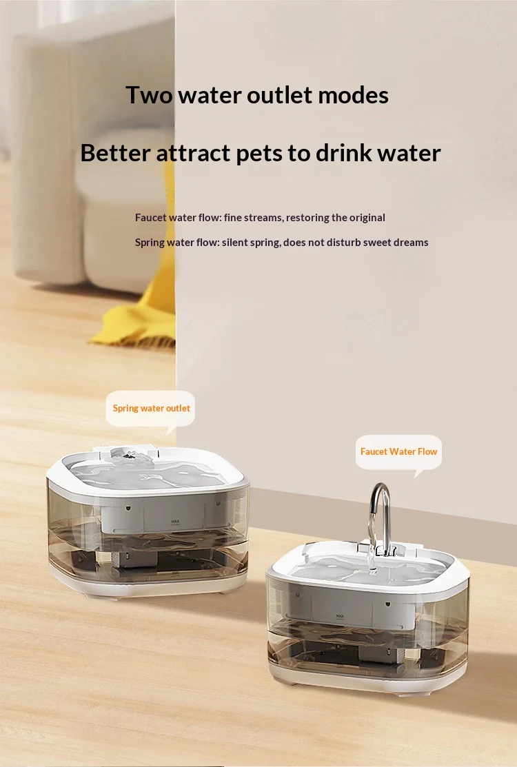Large Capacity Fully Transparent Automatic Circulating Filtered Pet Water Fountain — image 8