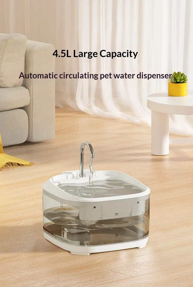 Large Capacity Fully Transparent Automatic Circulating Filtered Pet Water Fountain — image 6