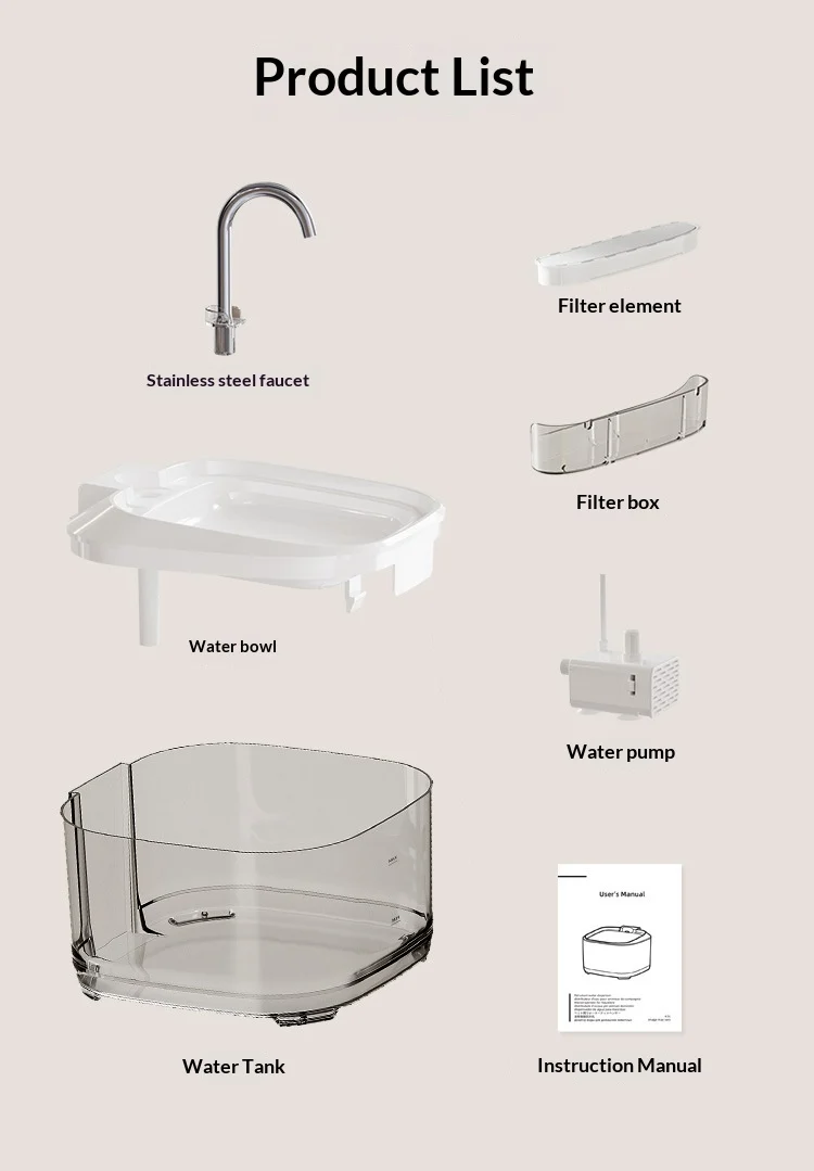 Large Capacity Fully Transparent Automatic Circulating Filtered Pet Water Fountain — image 3