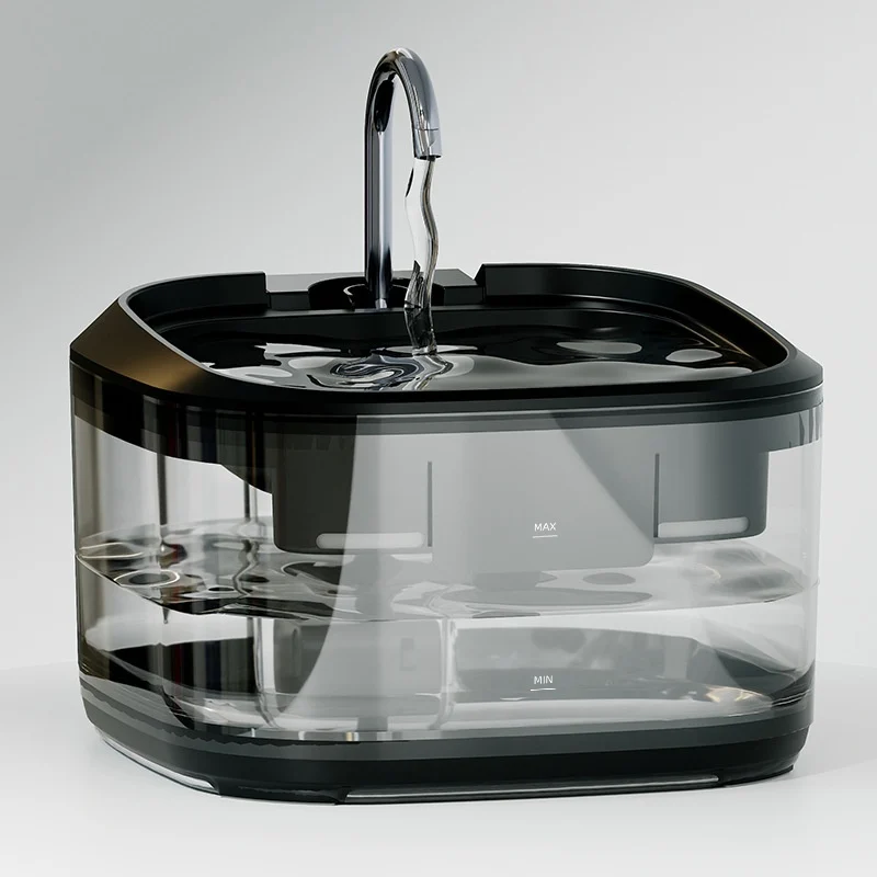 Large Capacity Fully Transparent Automatic Circulating Filtered Pet Water Fountain — image 2