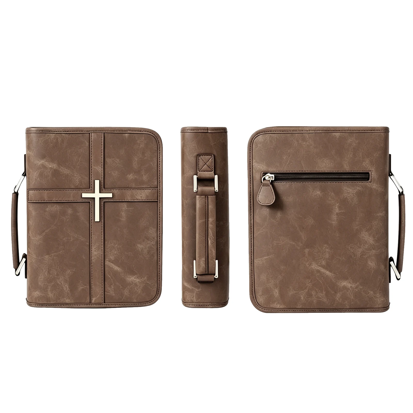 Large-capacity Multi-compartment Prayer Book Cover PU Scripture Storage Bag — image 5
