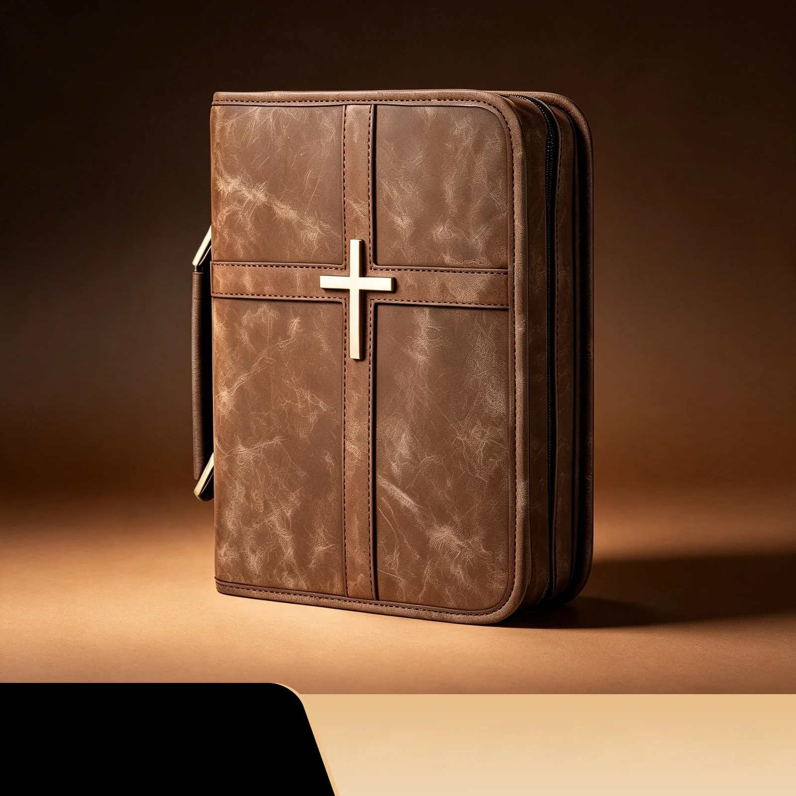 Large-capacity Multi-compartment Prayer Book Cover PU Scripture Storage Bag — image 3