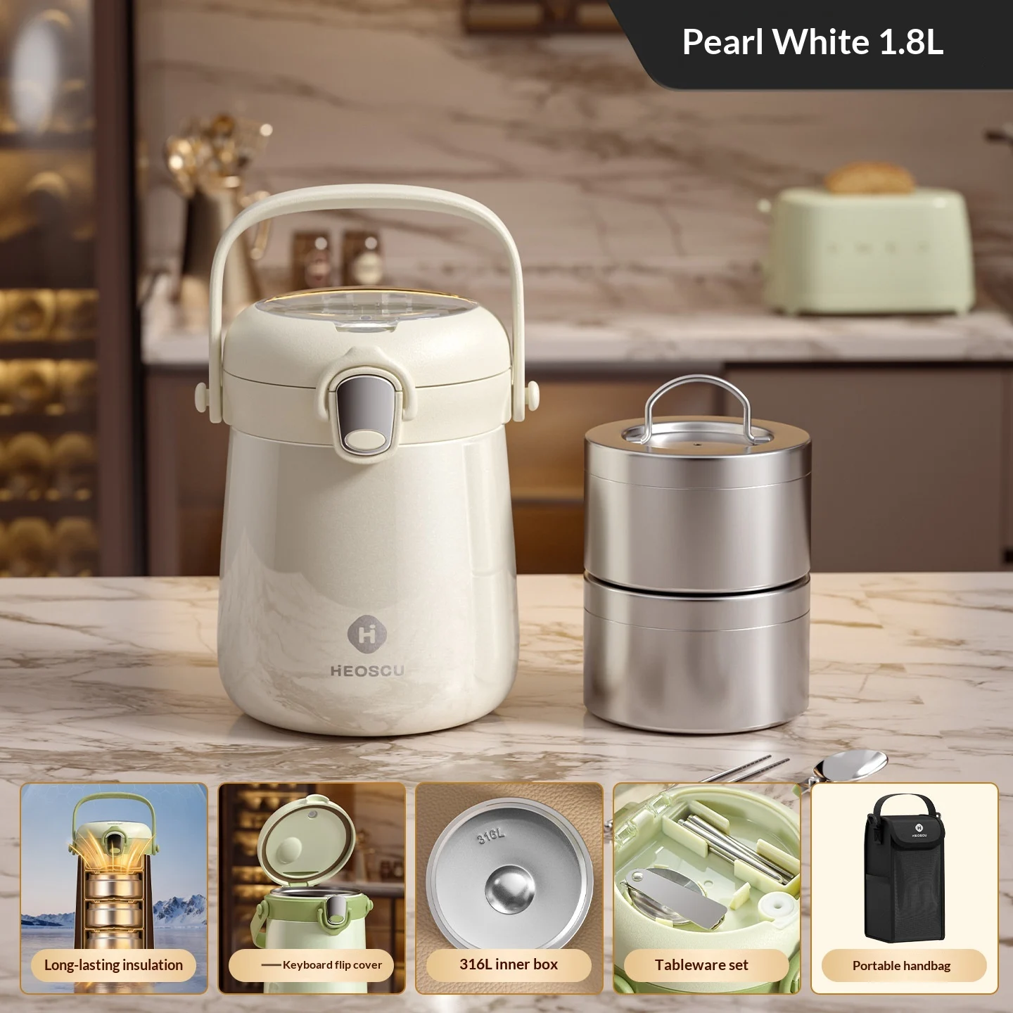 Large-capacity Multi-layer Extra-long-lasting 24-hour Thermal Lunch Box Container — image 5