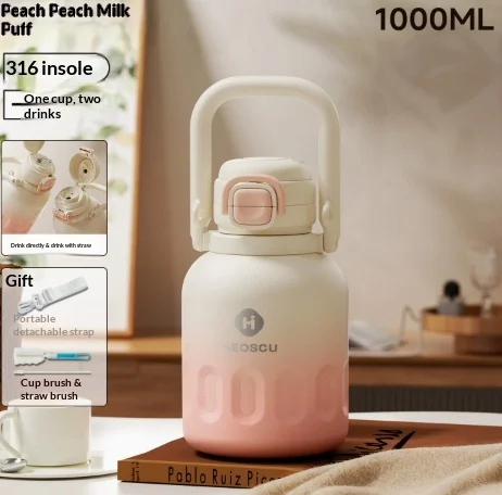 Large-capacity Straw Water Bottle With Insulation — image 5