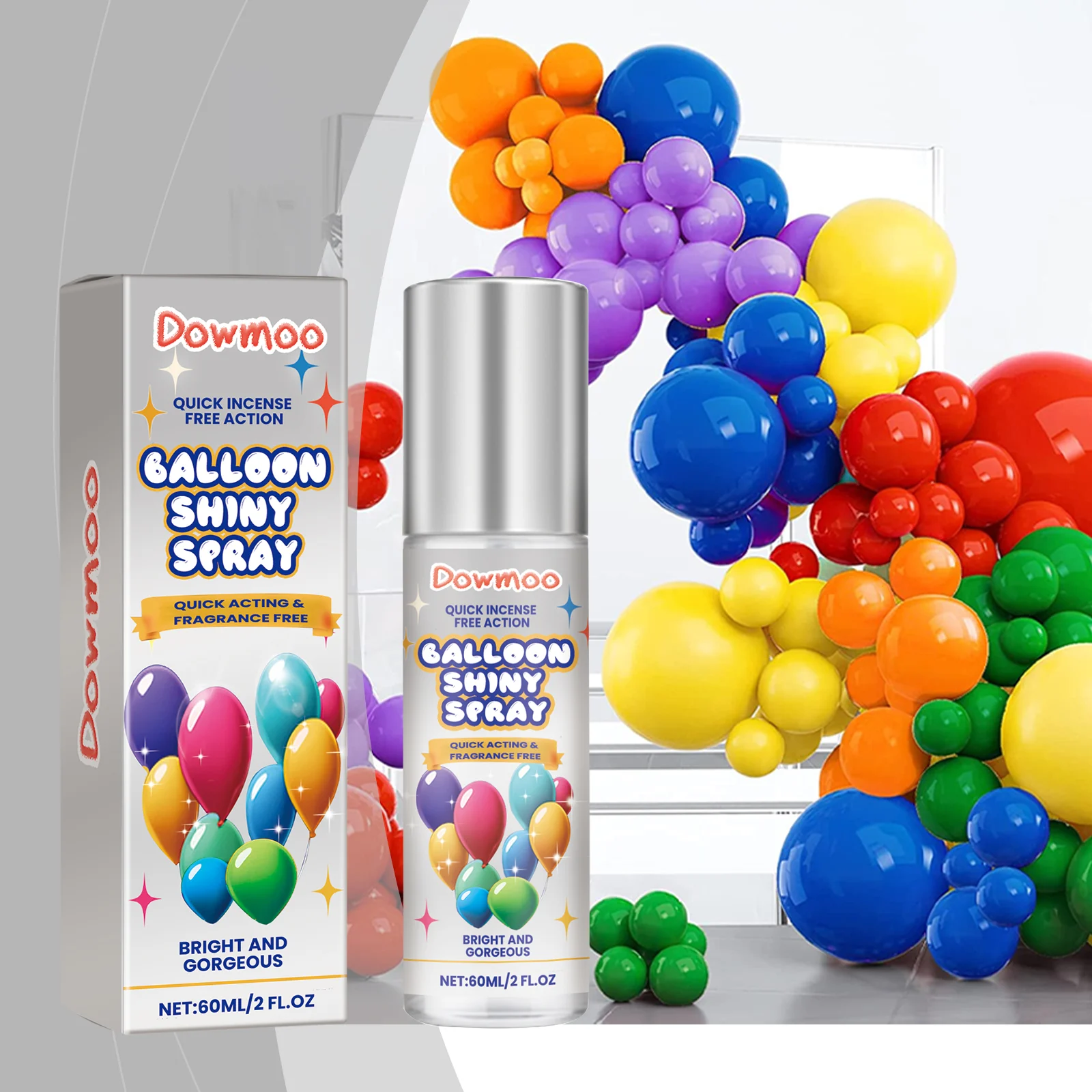 Latex Balloon Shiny Spray 60ml 1box — image 2