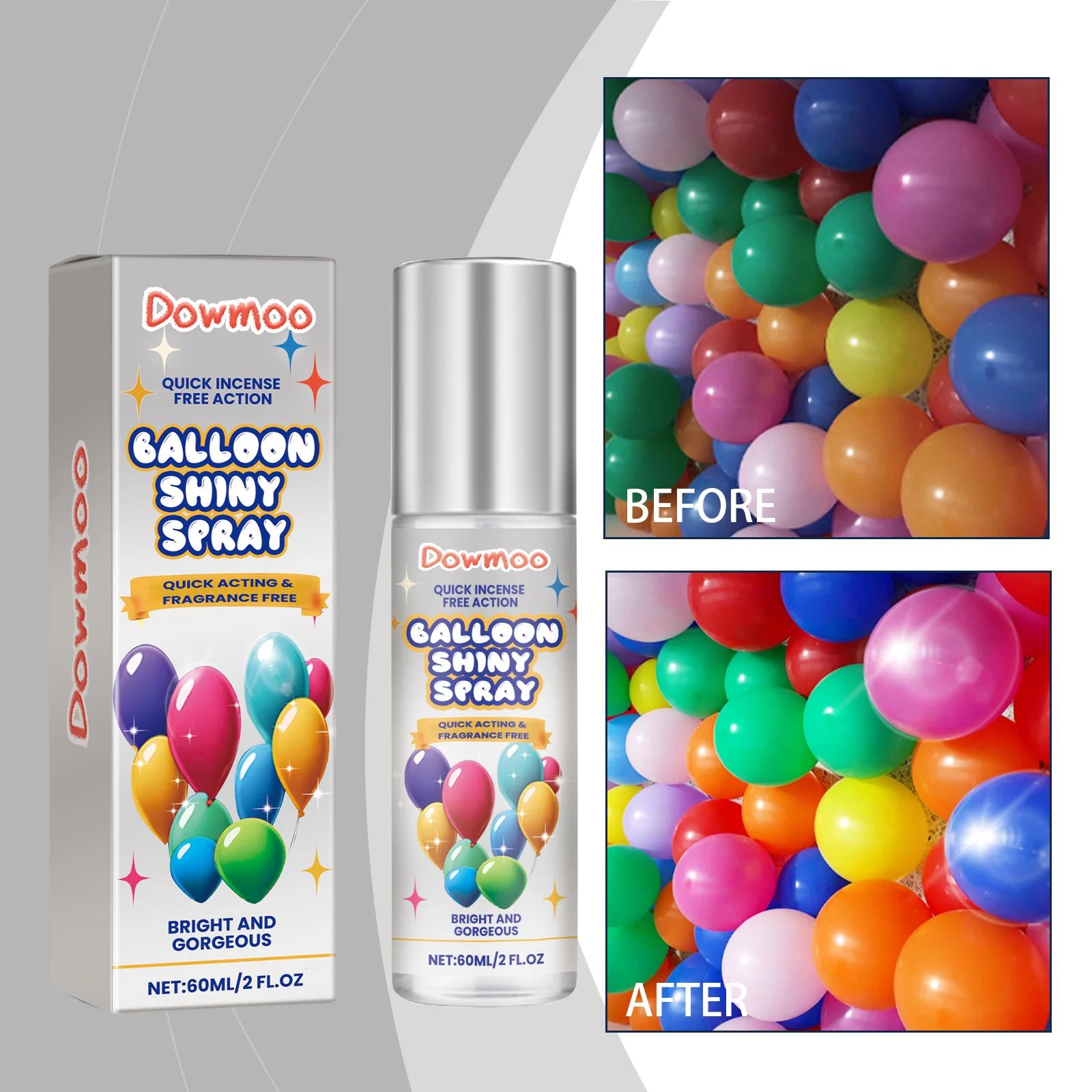 Latex Balloon Shiny Spray 60ml 1box — image 3