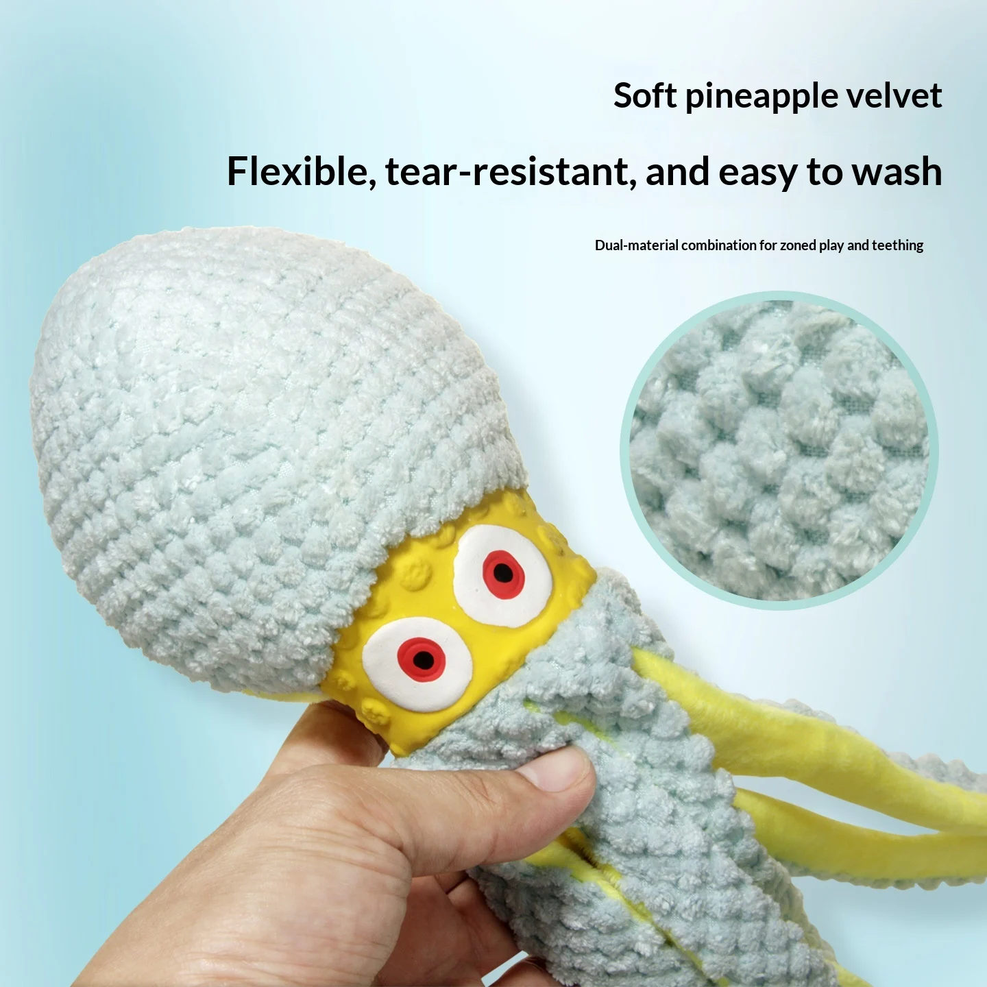 Latex Octopus Pet Plush Toy — image 3