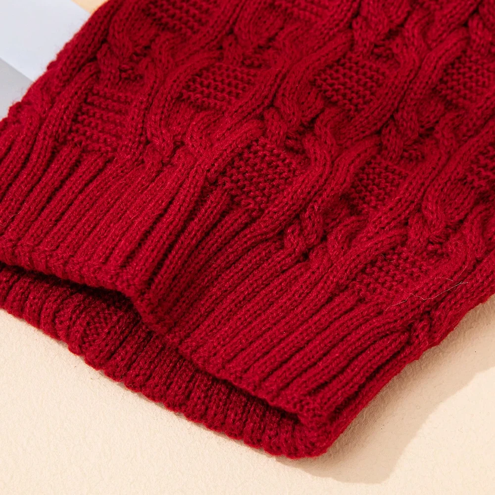 Lazy Wind Twisted Fiber Stack Knitted Hat Vintage Fashion Pure Color Yarn Warm And… — image 4