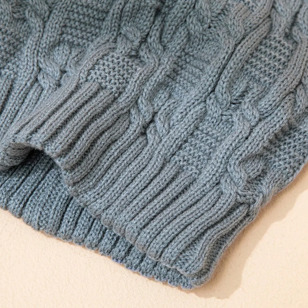 Lazy Wind Twisted Fiber Stack Knitted Hat Vintage Fashion Pure Color Yarn Warm And… — image 3