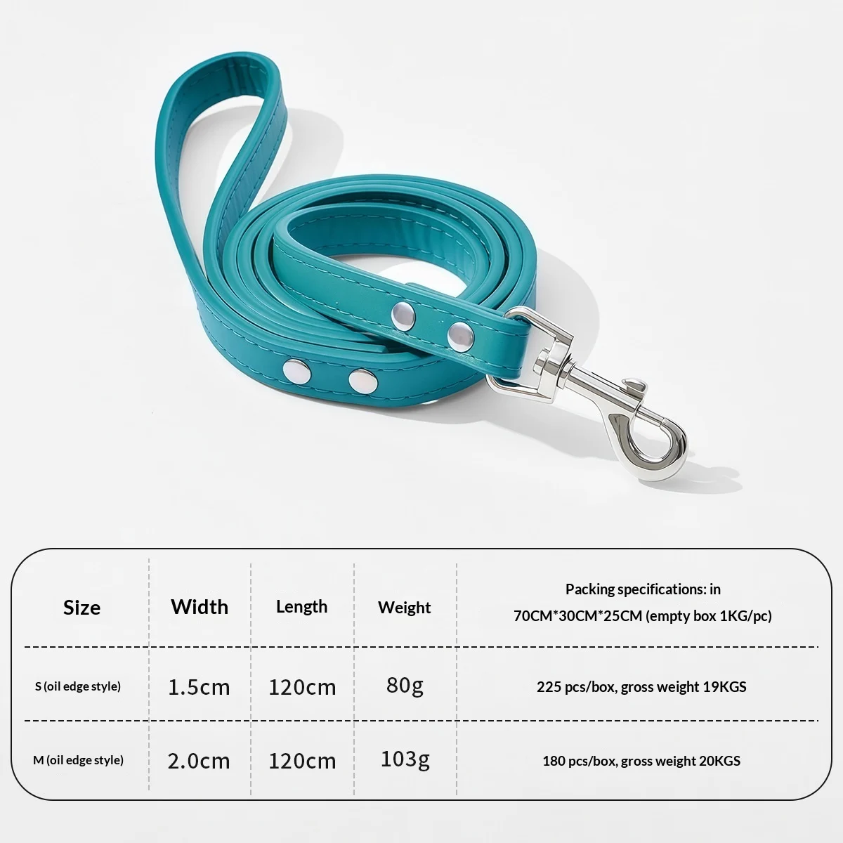 Leather Alloy Buckle Outdoor Pet Leash — variant image