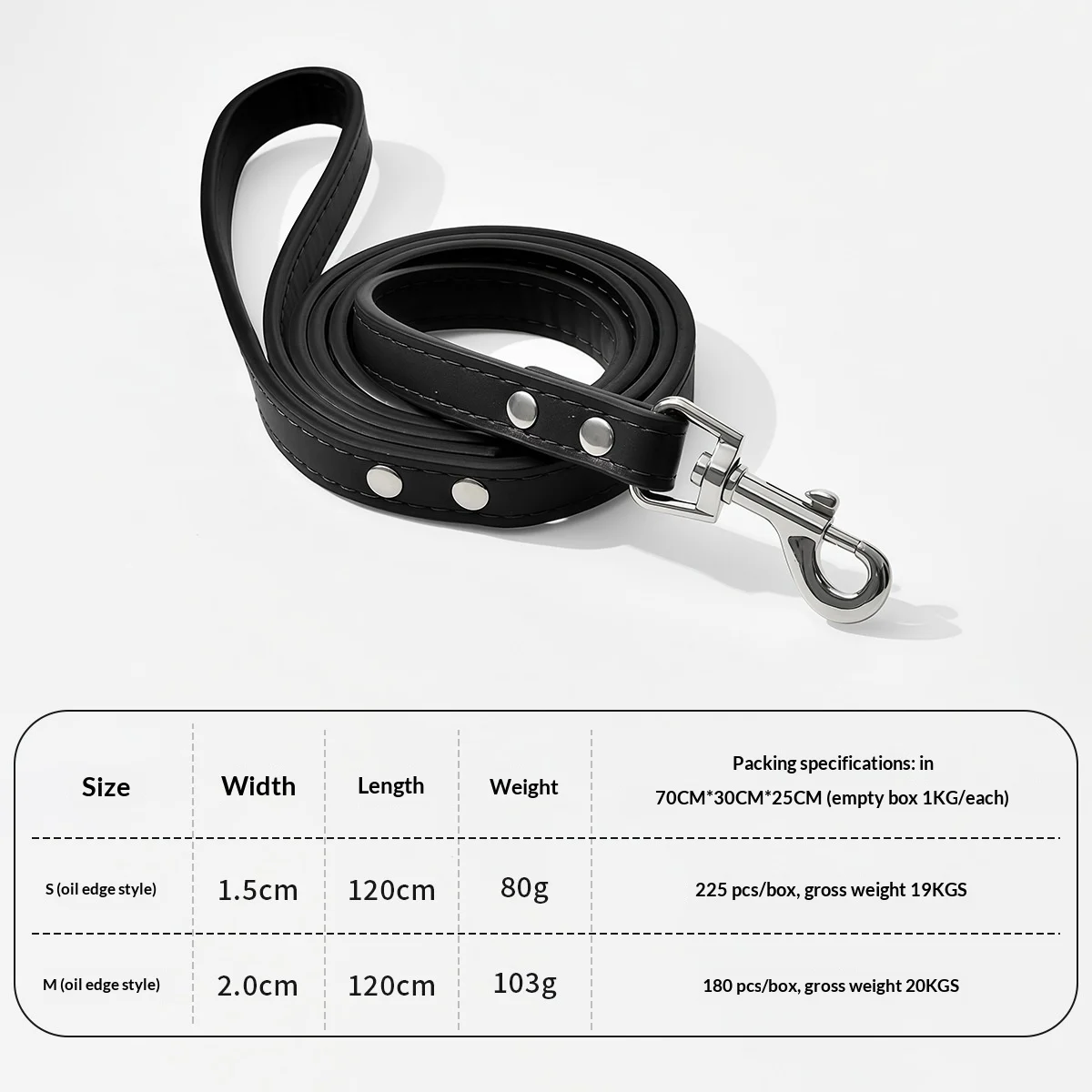 Leather Alloy Buckle Outdoor Pet Leash — variant image