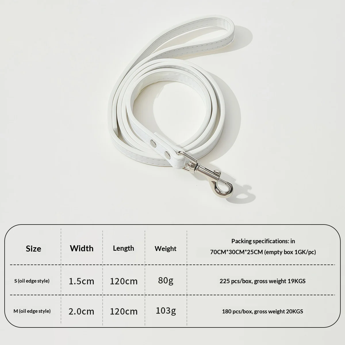 Leather Alloy Buckle Outdoor Pet Leash — variant image
