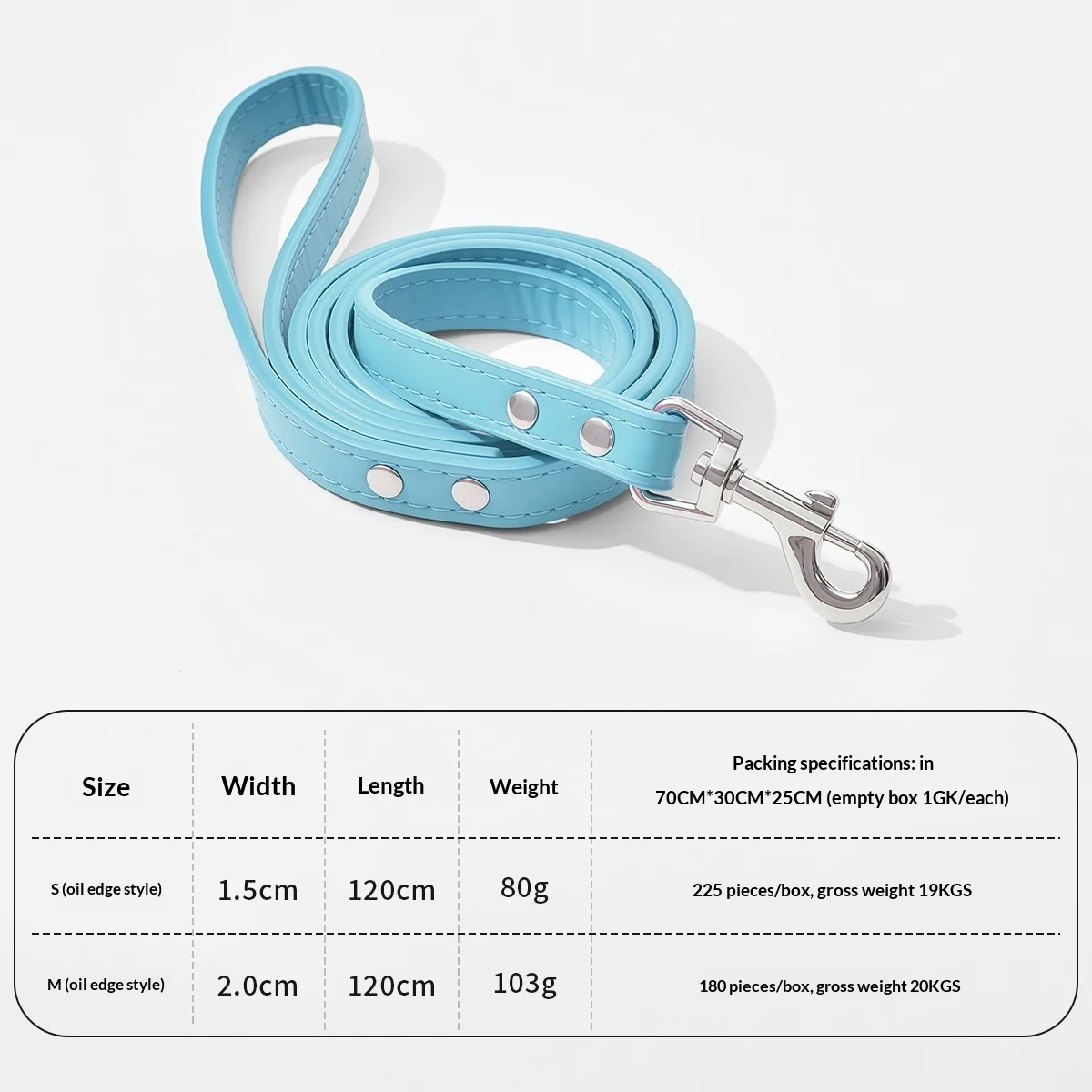Leather Alloy Buckle Outdoor Pet Leash — variant image
