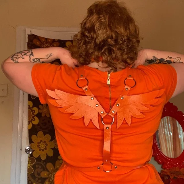 Leather Angel Wings Multi-layer Chain Belt — image 4