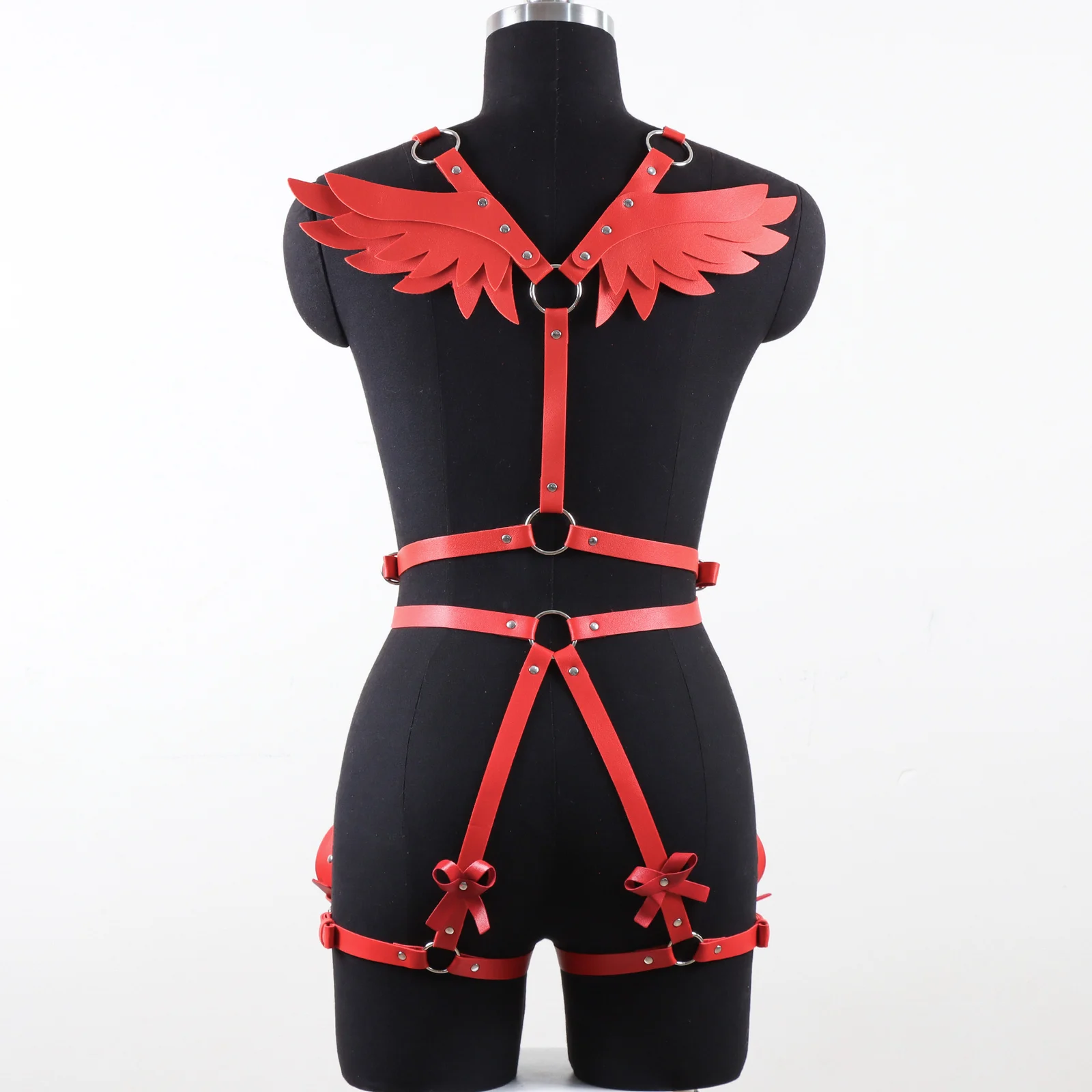 Leather Angel Wings Multi-layer Chain Belt — image 9