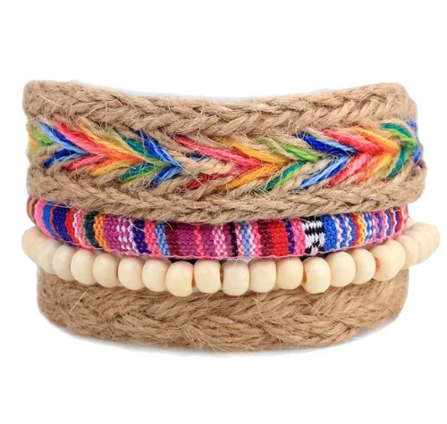 Leather Bracelet Men Multilayer Bead Punk Wrap Bracelets For Women Vintage Jewelry — image 10