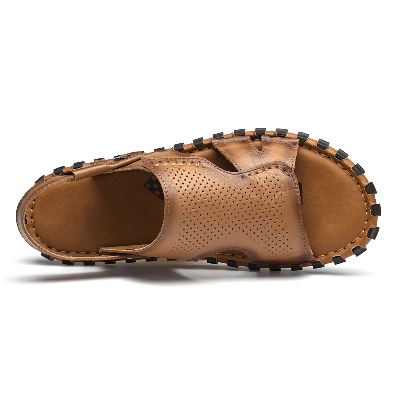Leather Casual Outdoor Beach Thick-soled Slippers — image 2